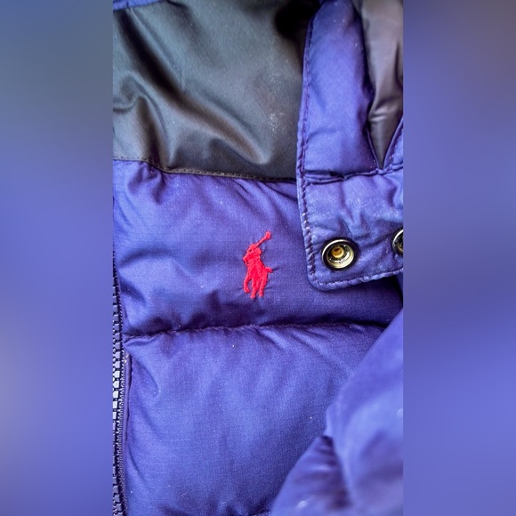 Kids Navy Blue Puffer jumpsuit and coat - Picture 3 of 5